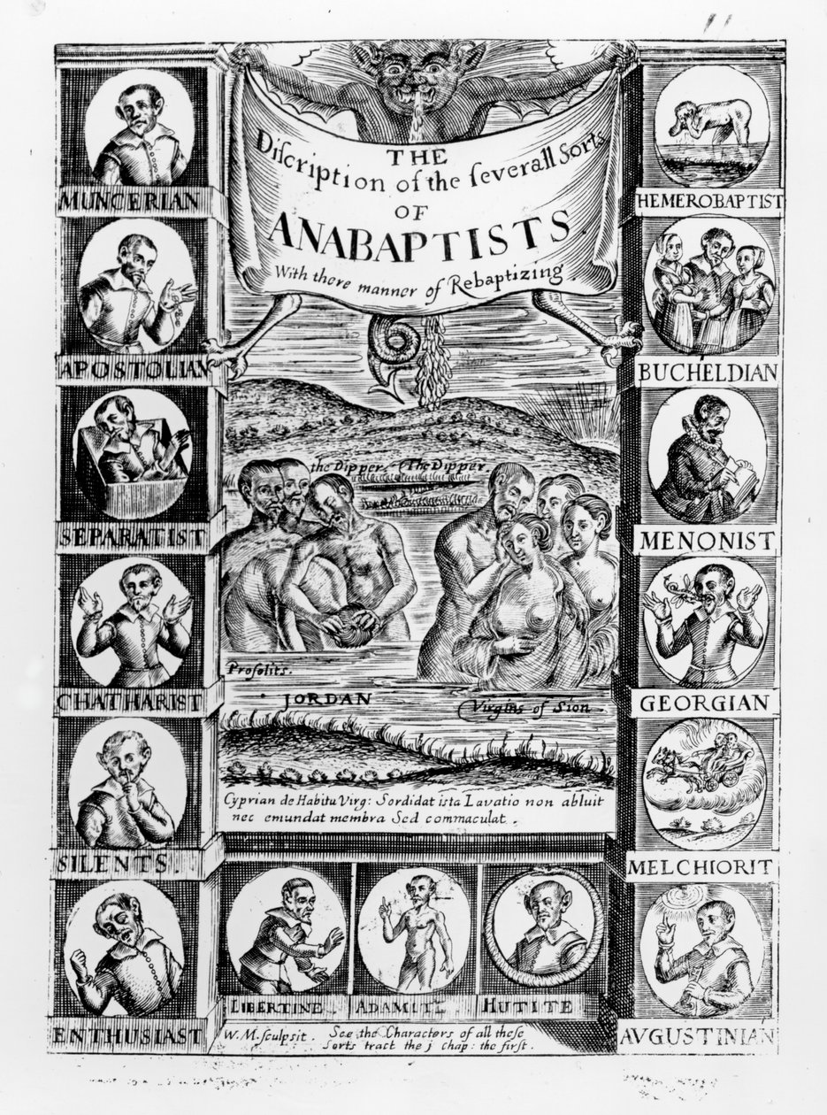 A többféle anabaptista leírása, 1645 alkotó: English School