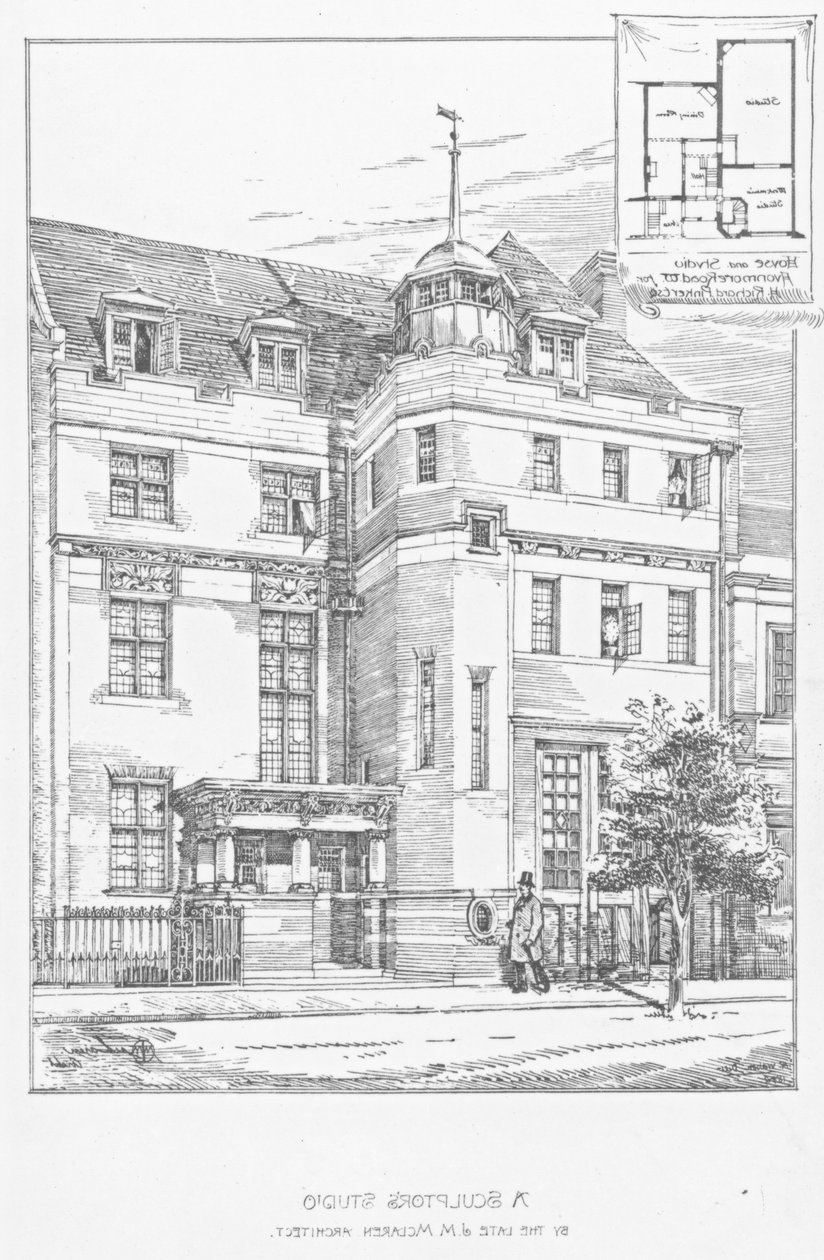 Tervezés egy szobrászműhely számára, 1889 alkotó: English School