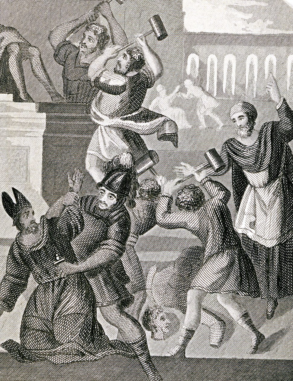 Baal templomának lerombolása alkotó: English School