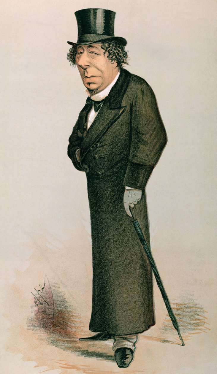 Disraeli, Benjamin (1804-81): rajzfilm a Vanity Fairből, 1869. január 30. alkotó: English School