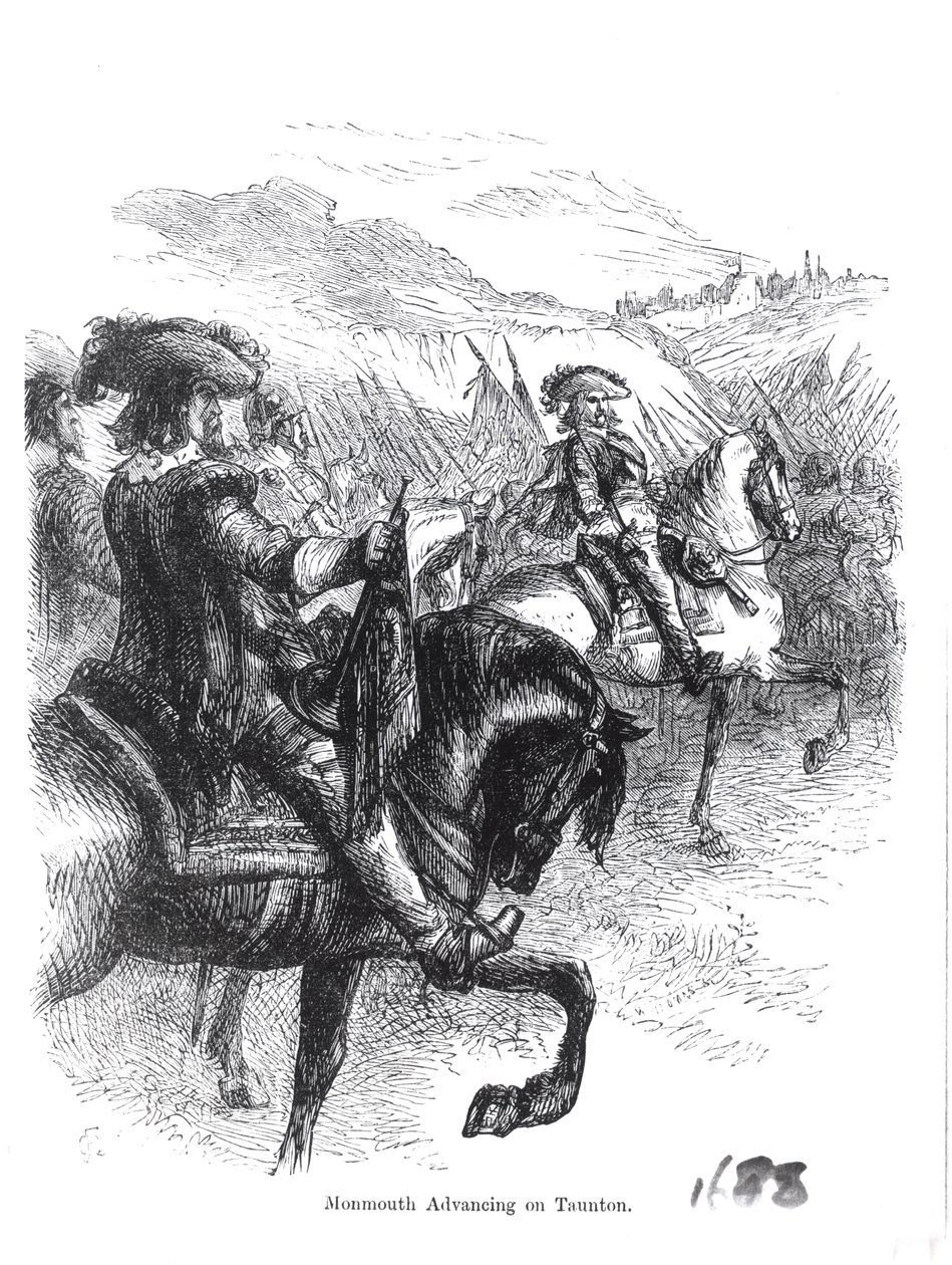 Monmouth hercege (1649-85) Előrenyomul Tauntonon alkotó: English School