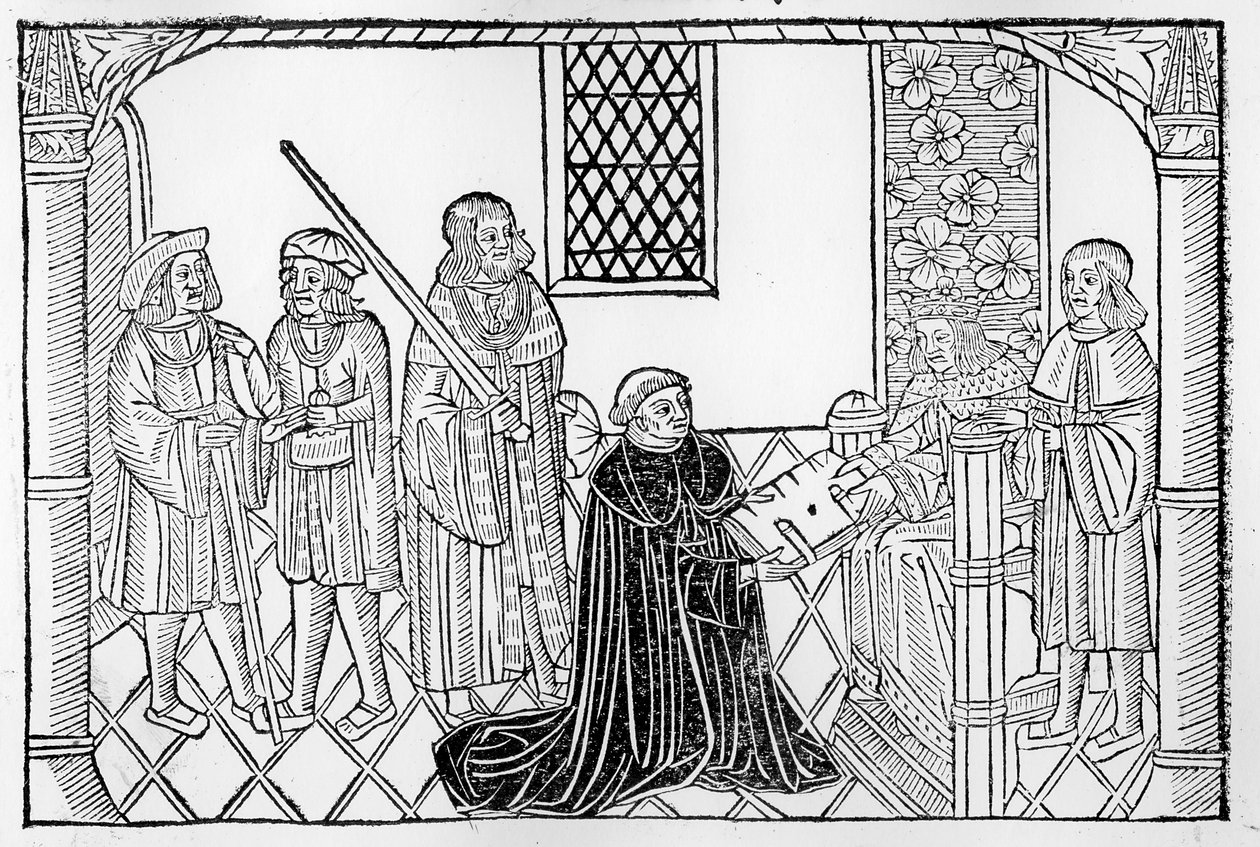Earl Rivers bemutatja könyvét Edward IV alkotó: English School