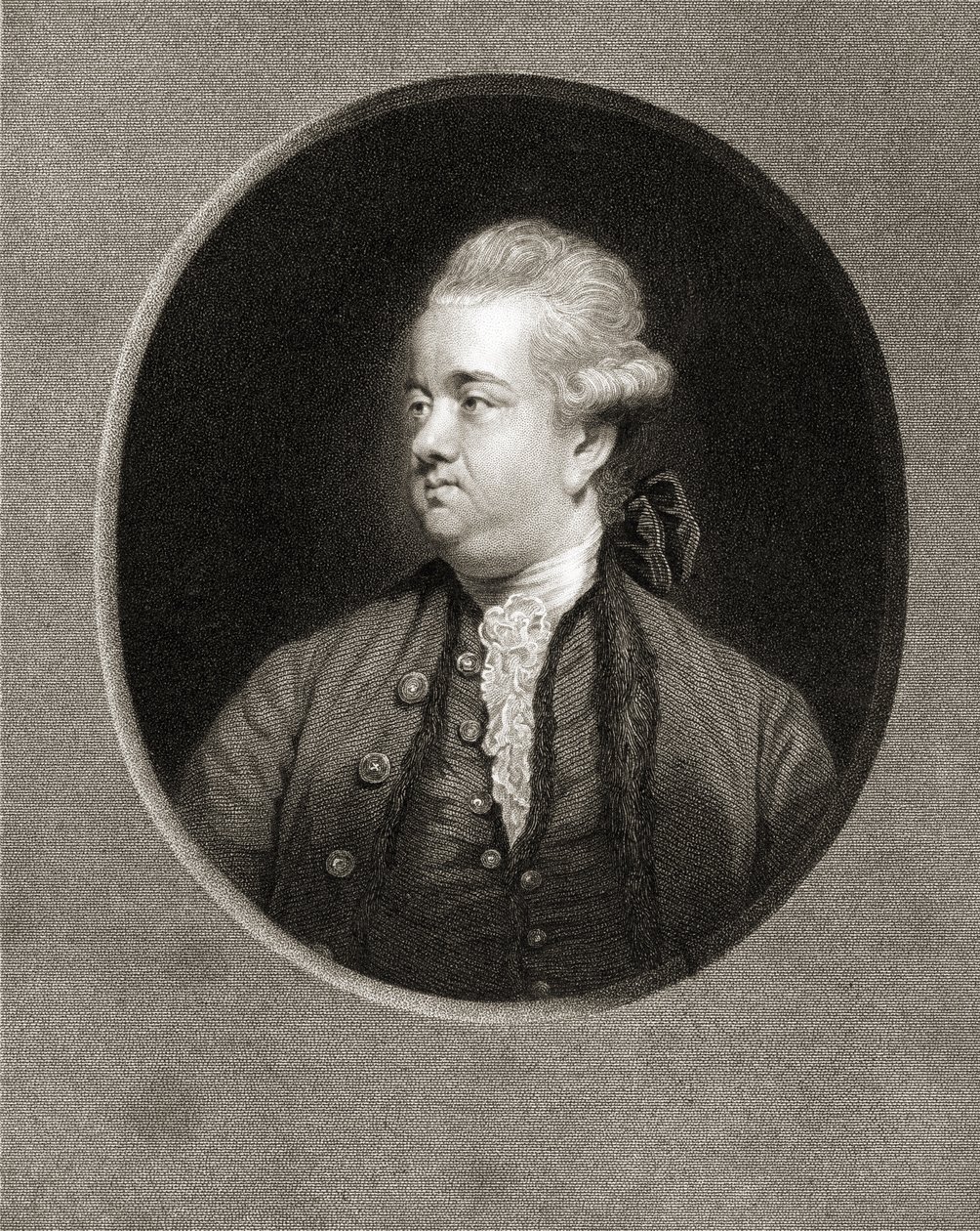 Edward Gibbon (1737-94) az 1833-ban kiadott "Gallery of Portraits"-ból. alkotó: English School