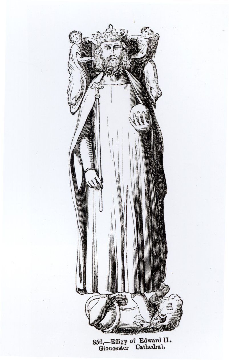 II. Edward (1284-1327) képmása a gloucesteri katedrálisból alkotó: English School