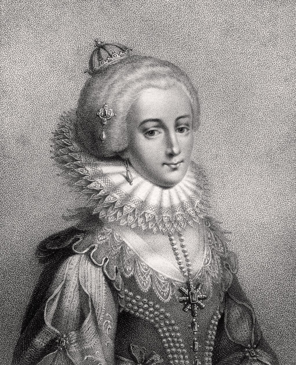 Erzsébet, Cseh királynője, Bocquet metszete a „Királyi és nemes szerzők katalógusából”, 1806-ban megjelent alkotó: English School
