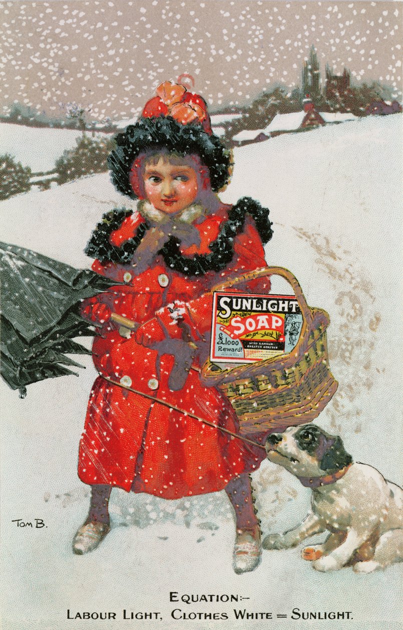 „Egyenlet – Munkafény, fehér ruhák = napfény”, a Sunlight Soap reklámja alkotó: English School