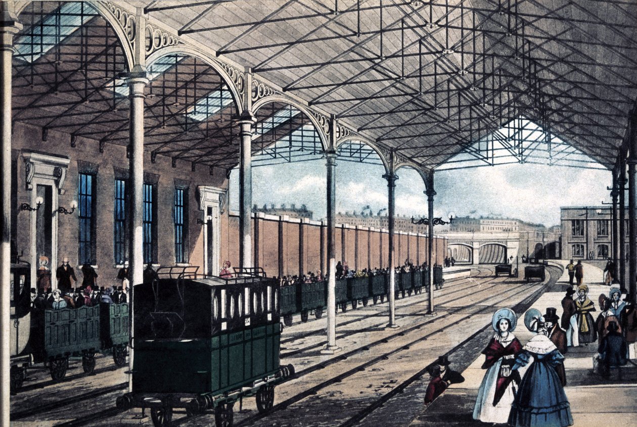 Euston pályaudvar, London, 1837 alkotó: English School