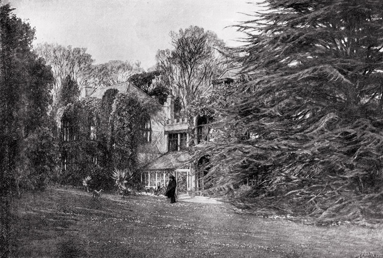 Farringford a Freshwater Bay-ben, Alfred Lord Tennyson (1809-92) otthona alkotó: English School