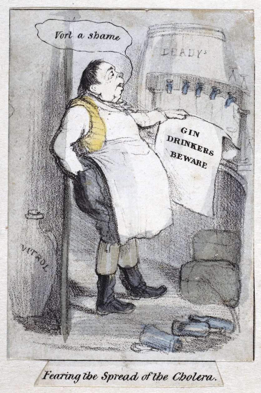 A kolera terjedésétől tartva, 1840-50 alkotó: English School