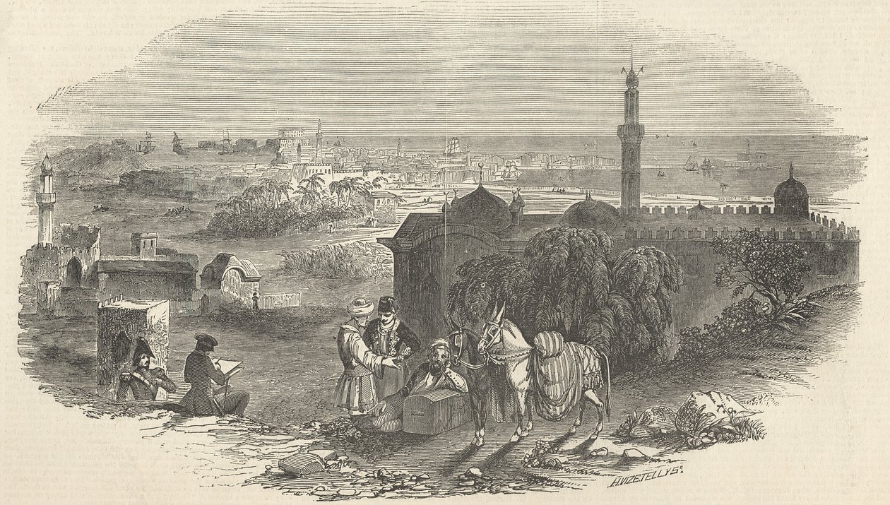 Foreign Corn Ports, Alexandria, a „The Illustrated London News”-ból, 1846. december 19. alkotó: English School