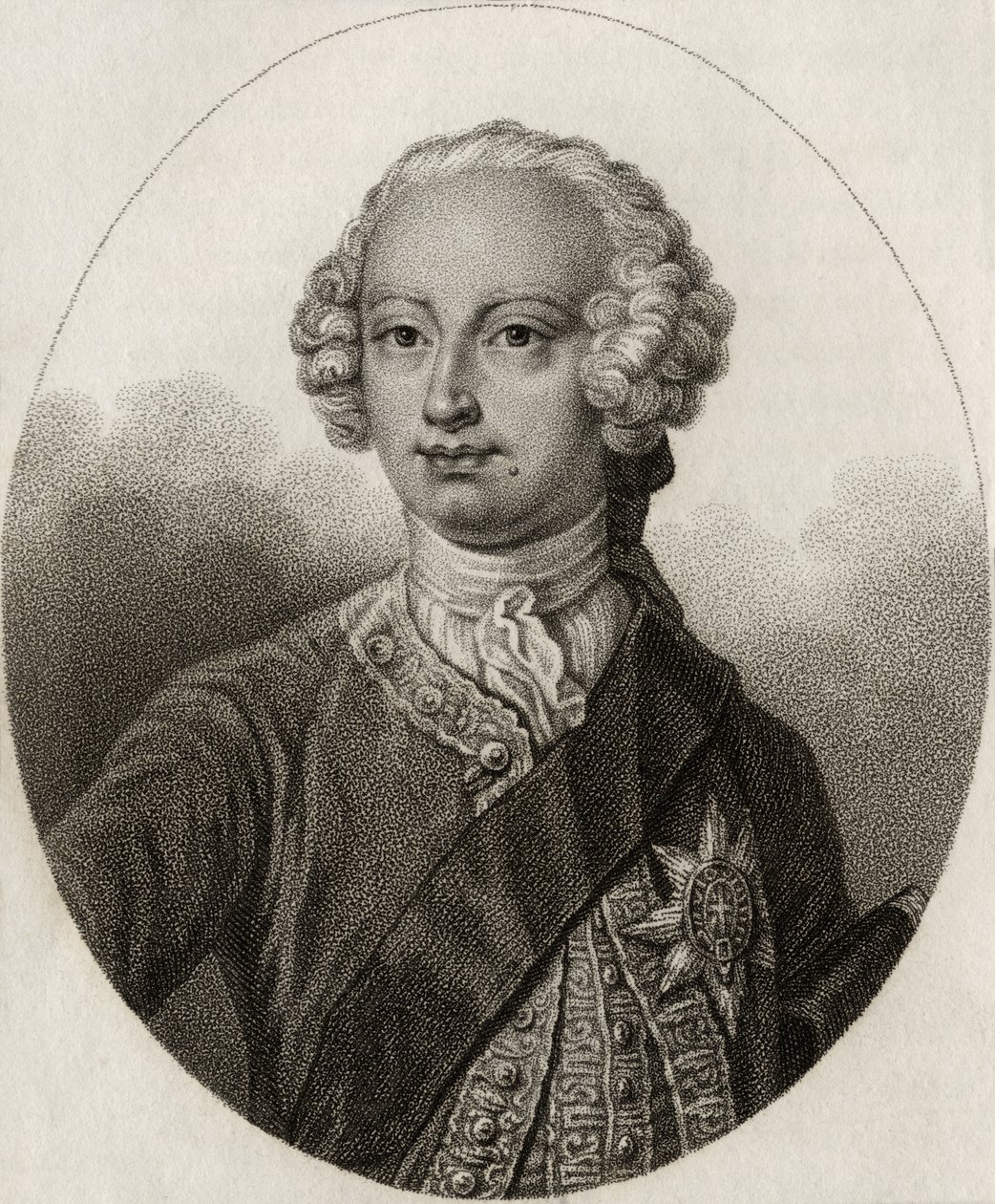 Frederick, Prince of Wales, Gerimia metszete, az 1806-ban kiadott "A Catalogue of the Royal and Noble Authors" című kiadványból. alkotó: English School