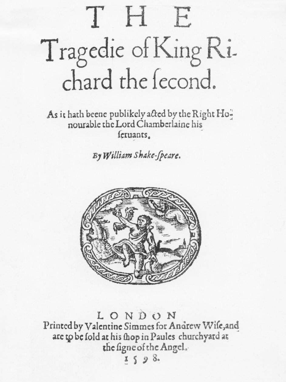 A második Richard király tragédiájának előképe, William Shakespeare, 1598 alkotó: English School