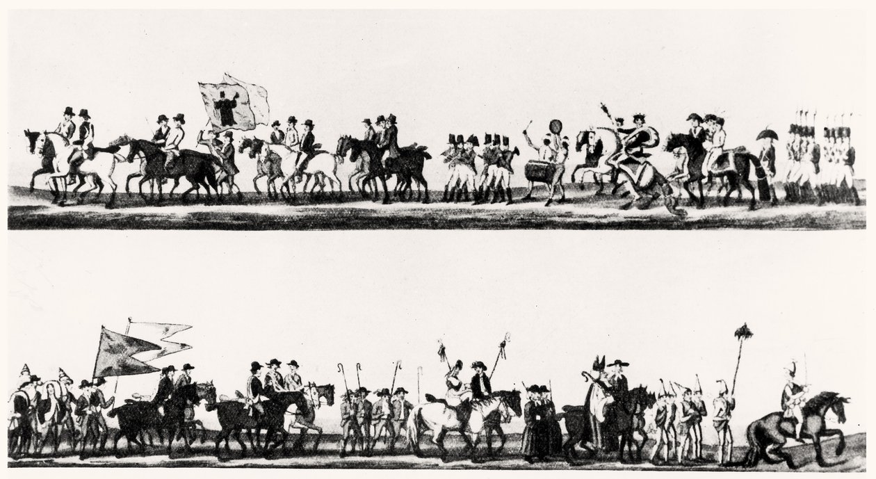 Woolcombers, Fésűkészítők és Festők Nagyfesztiválja Darlingtonban, 1825. február 3. alkotó: English School