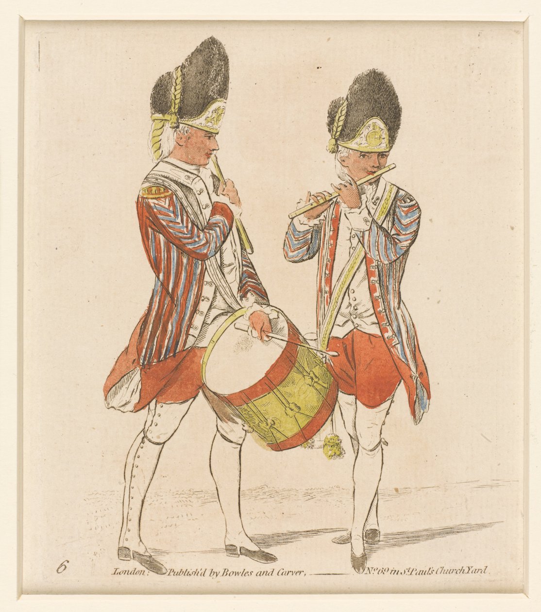 Gránátos dobos és fifer, 1779 alkotó: English School