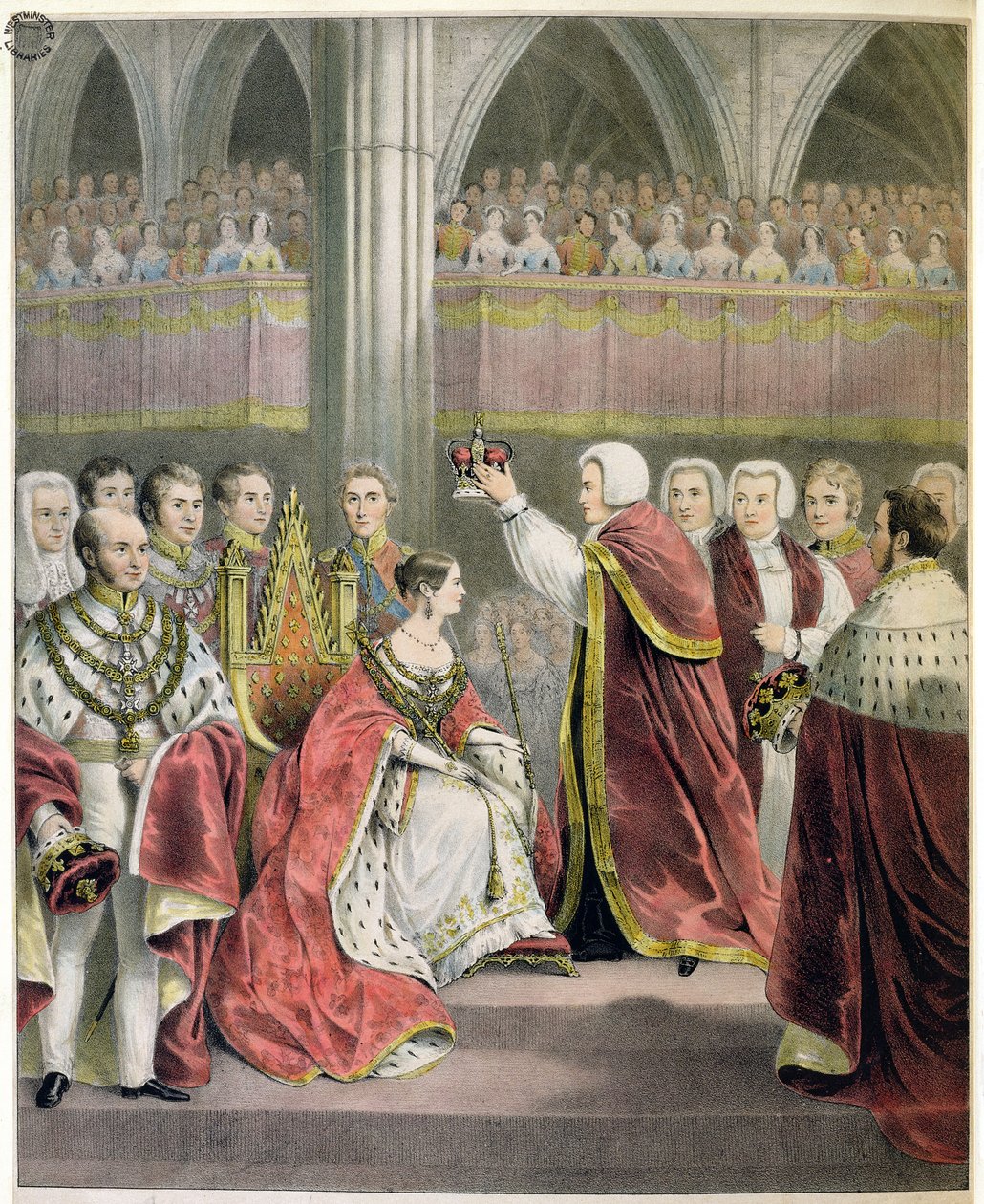 Legkegyelmesebb Viktória királynő, 1838. június 28-án koronázták meg alkotó: English School