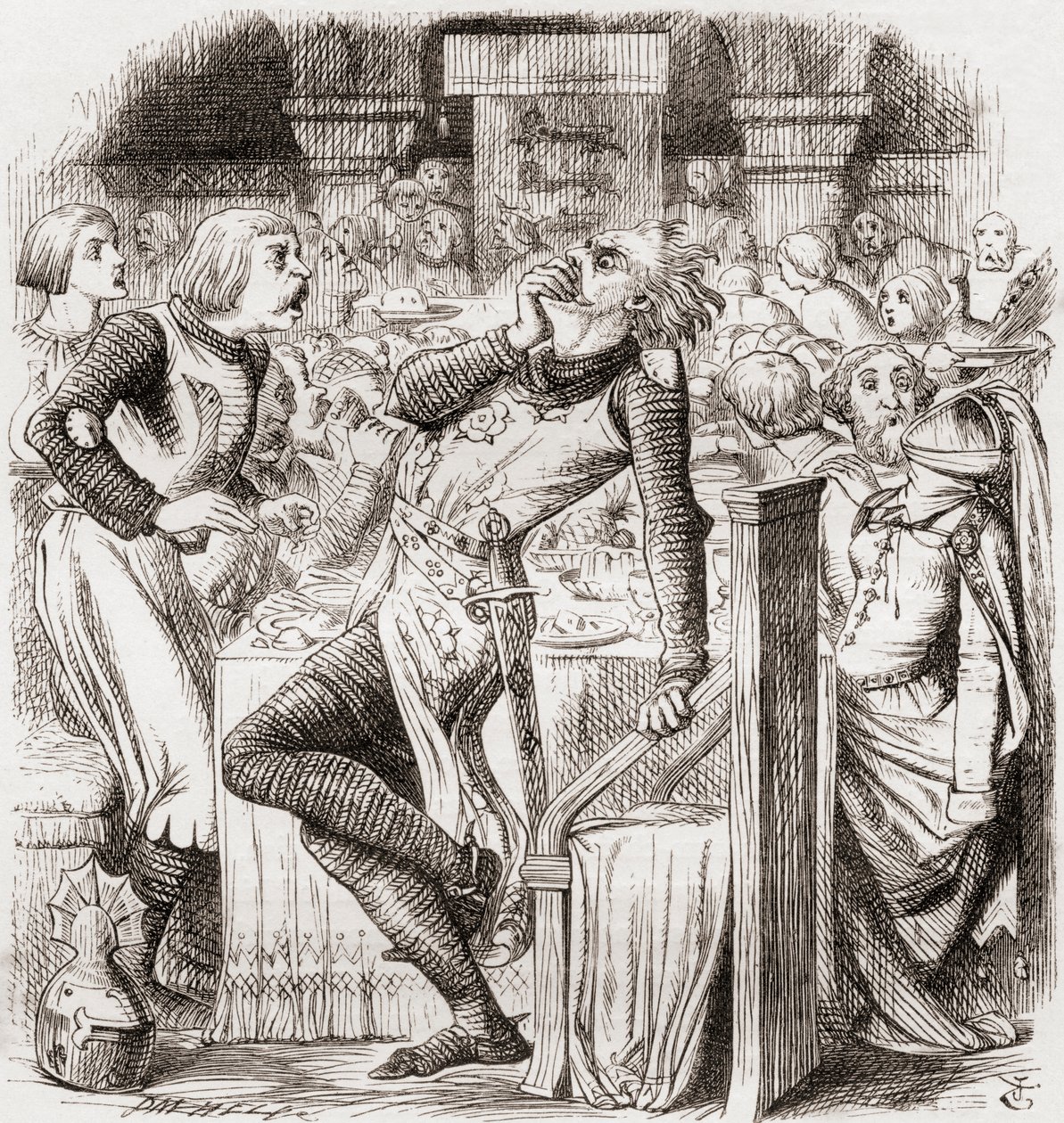 Illusztráció J. Tenniel nyomán a „The blasphemer