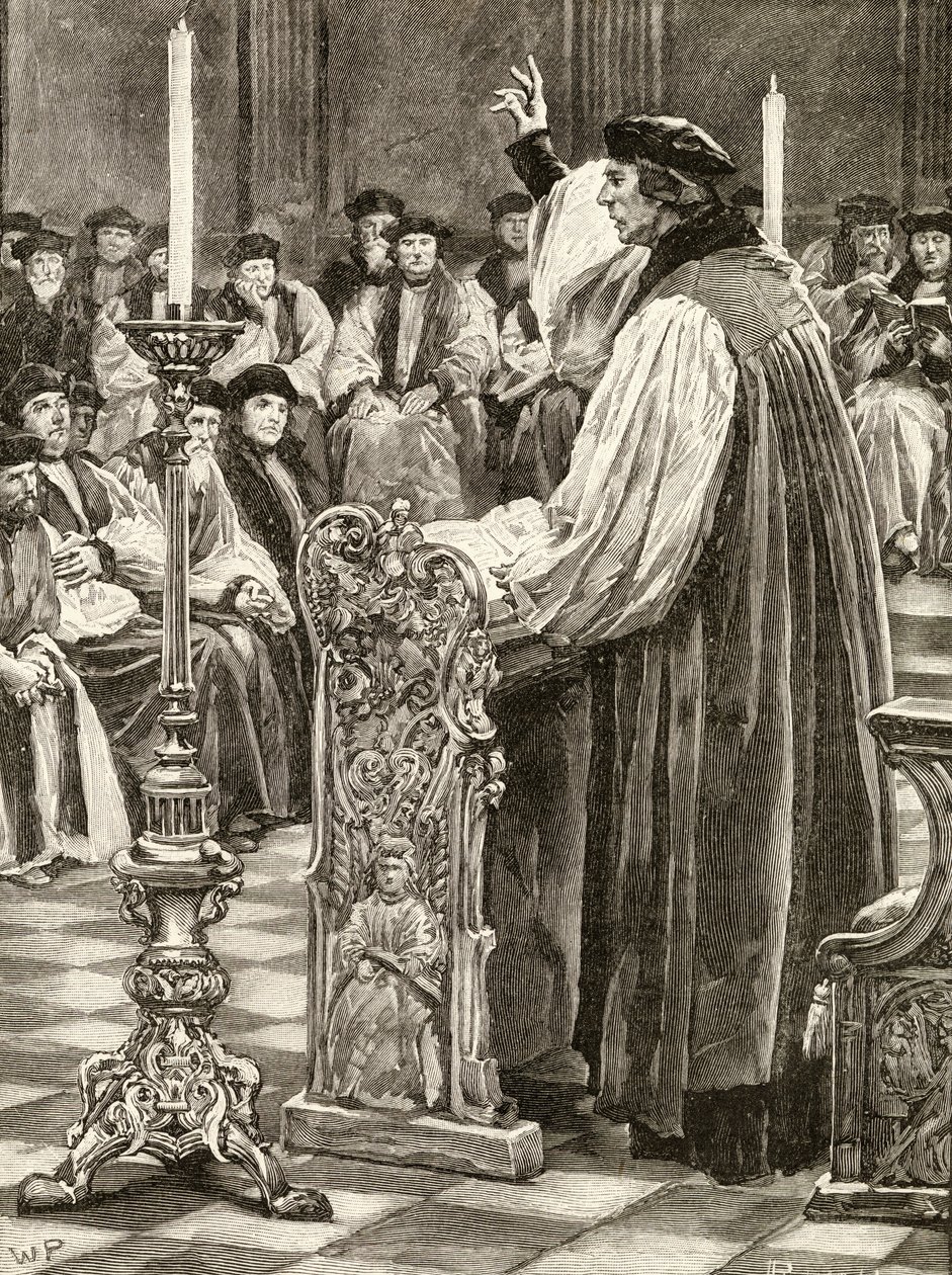 John Colet (1467-1519) prédikál alkotó: English School