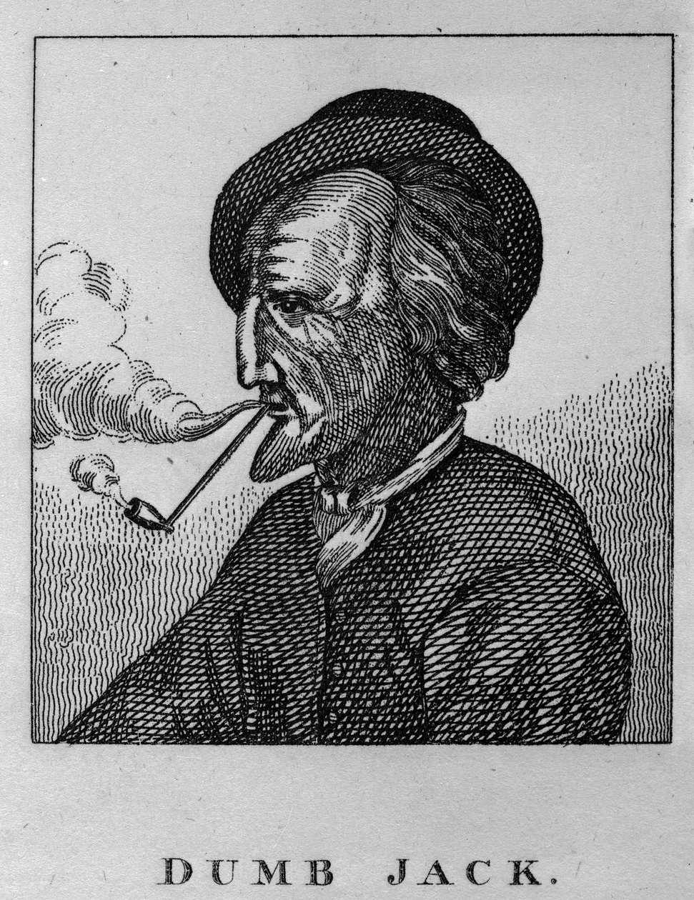 John Gale, alias Dumb Jack, a „London figyelemre méltó és különc karaktereinek portréi és arcai” című filmből, 1819 alkotó: English School