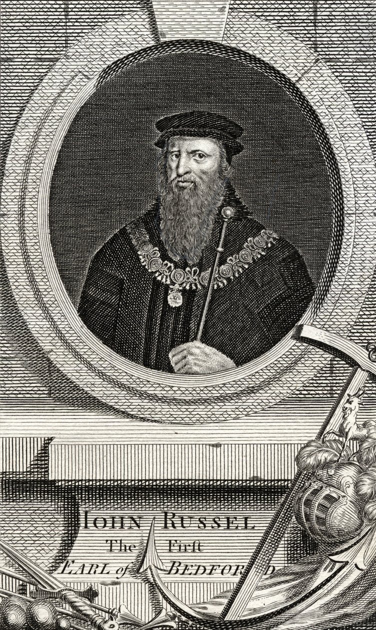 John Russell (1485-1555) Bedford 1. grófja, a „The Gallery of Portraits”-ből, 1833-ban alkotó: English School