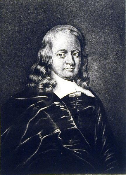 John Thurloe (1616-68) illusztrációja a Brit történelemben illusztris karakterek portréiból, Robert Dunkarton (1744-kb. 1817) metszete (mezzotint) alkotó: English School