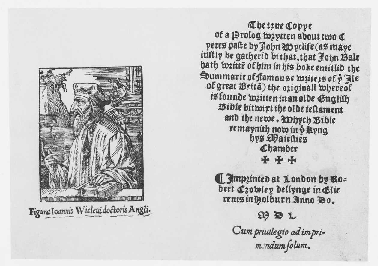 John Wycliffe (1328-84) 1548 alkotó: English School