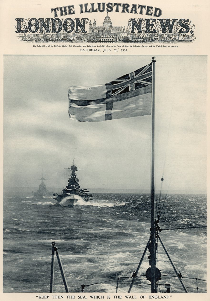 „Keep then the Sea, which is the Wall of England”, „The Illustrated London News Royal Naval and Military Review Number”, 1935. július 20. alkotó: English School