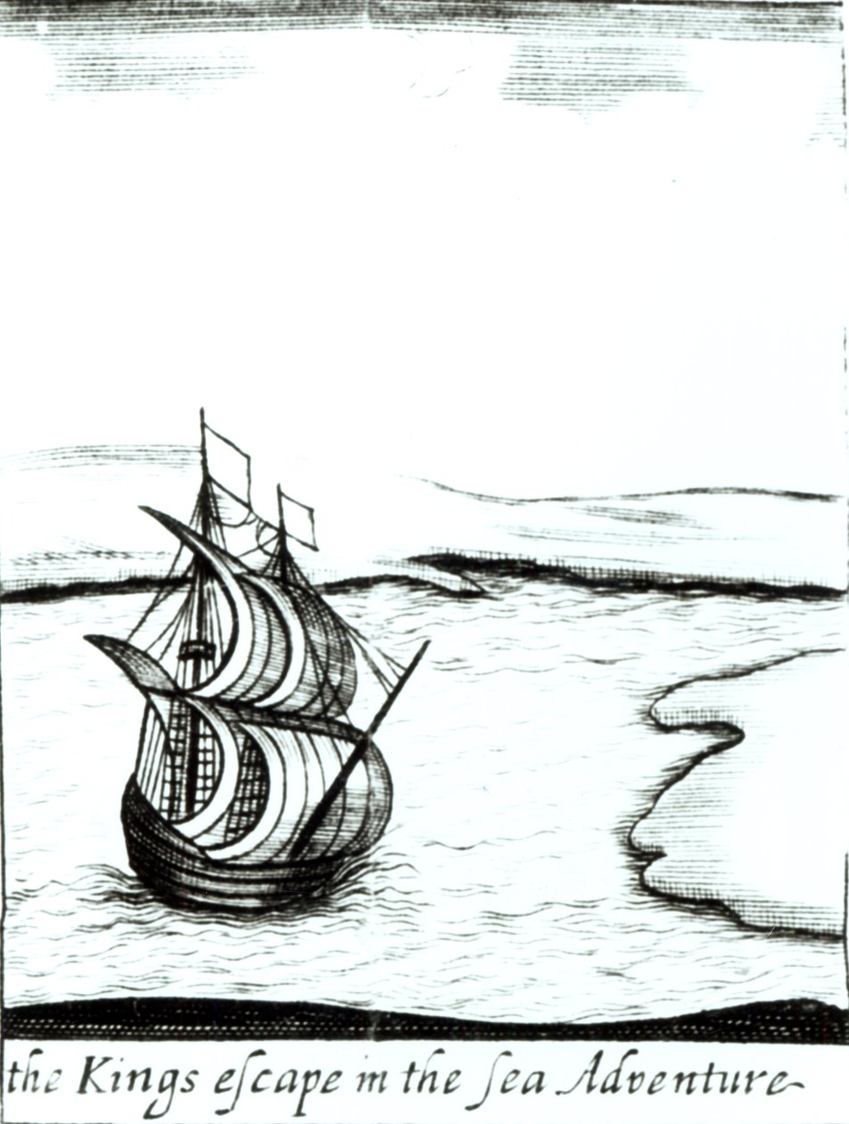 II. Károly király (1630-85) Angliából menekülve 1651-ben, megjelent 1660 alkotó: English School