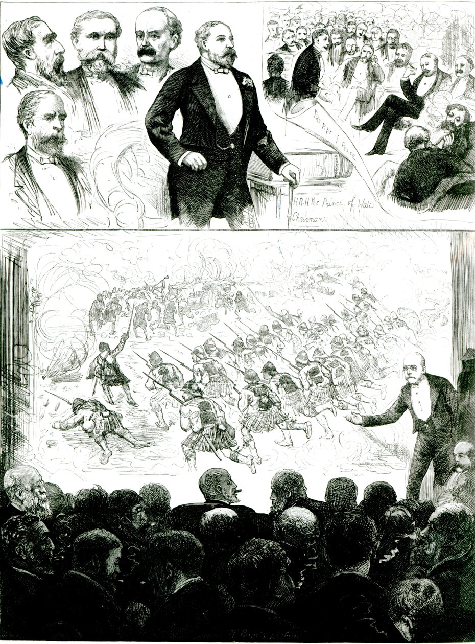 Előadás az egyiptomi háborúról, 1883 alkotó: English School