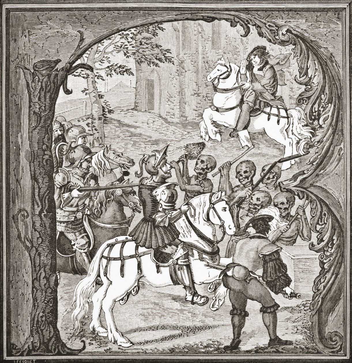 Legenda a három halottról és a három élőről, 1878 alkotó: English School
