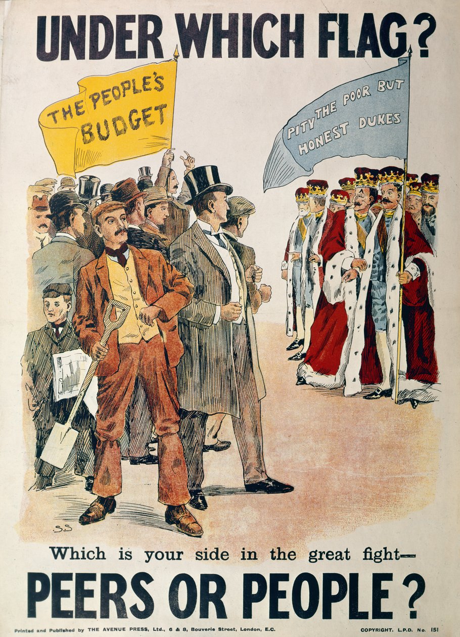 A Liberális Párt plakátja az 1910. januári brit általános választáshoz alkotó: English School