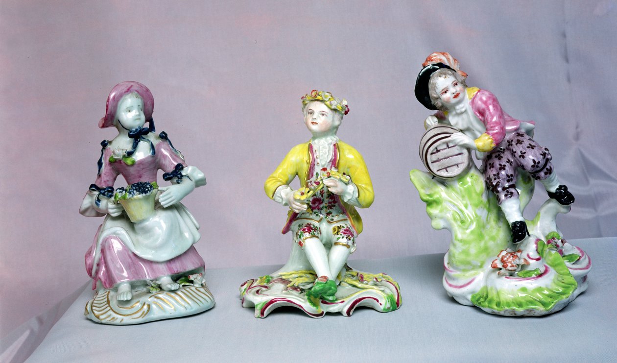Longton Hall figurák, 1755 körül (porcelán) alkotó: English School