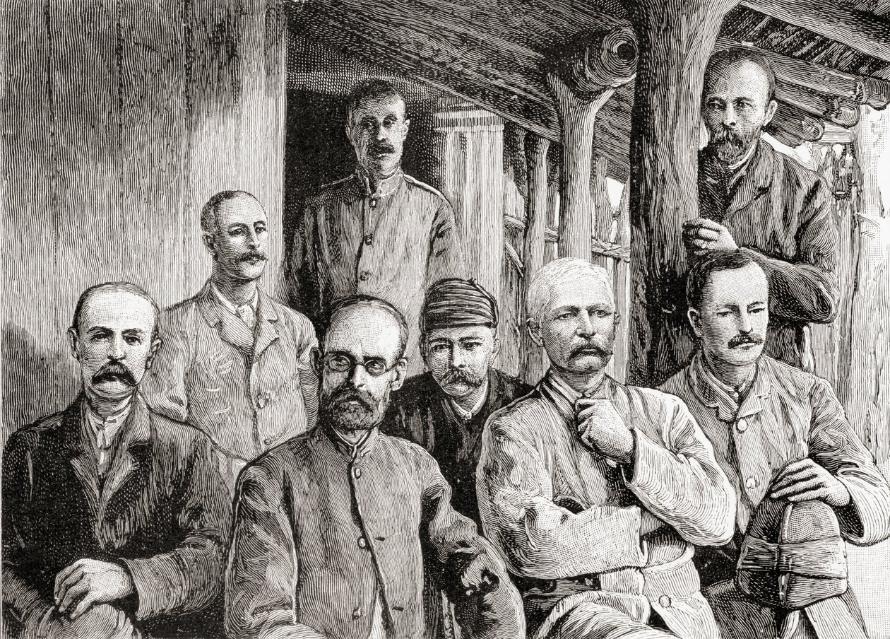 Mackay misszionáriusi állomása Usambiróban, 1890 (fametszet) alkotó: English School