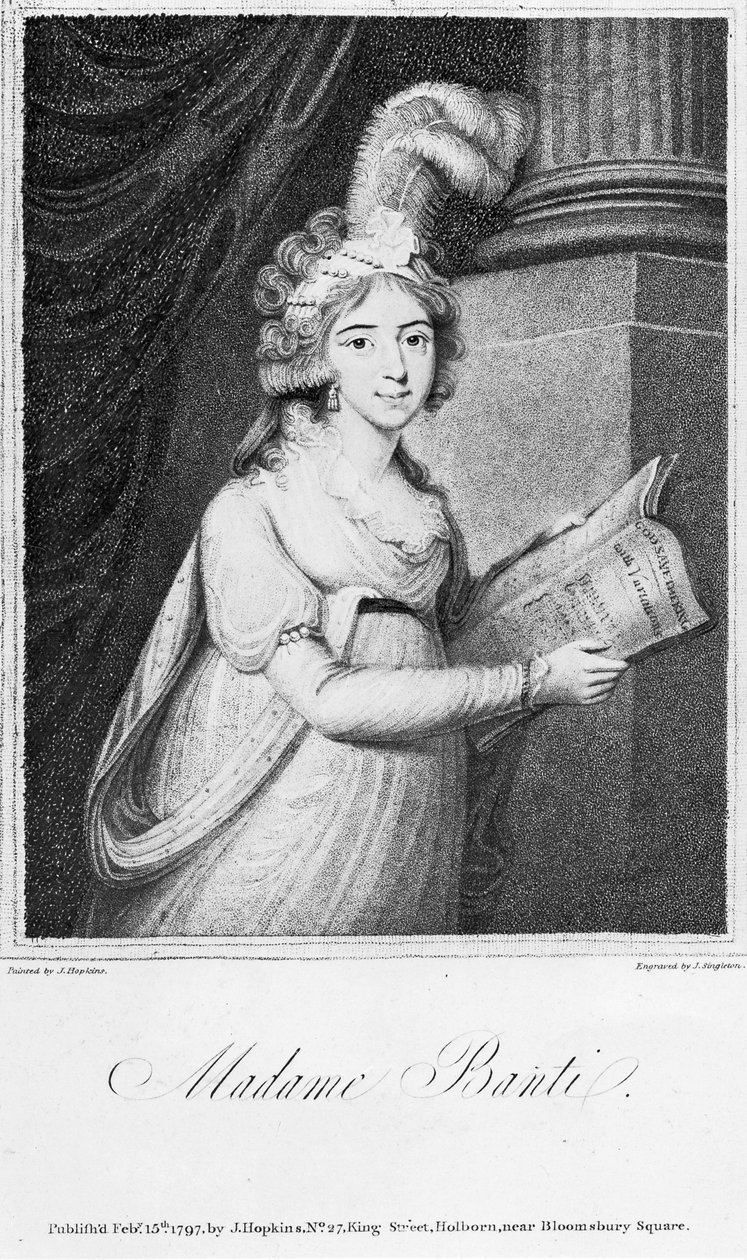 Madame Banti, metszett J. Singleton, 1797 alkotó: English School