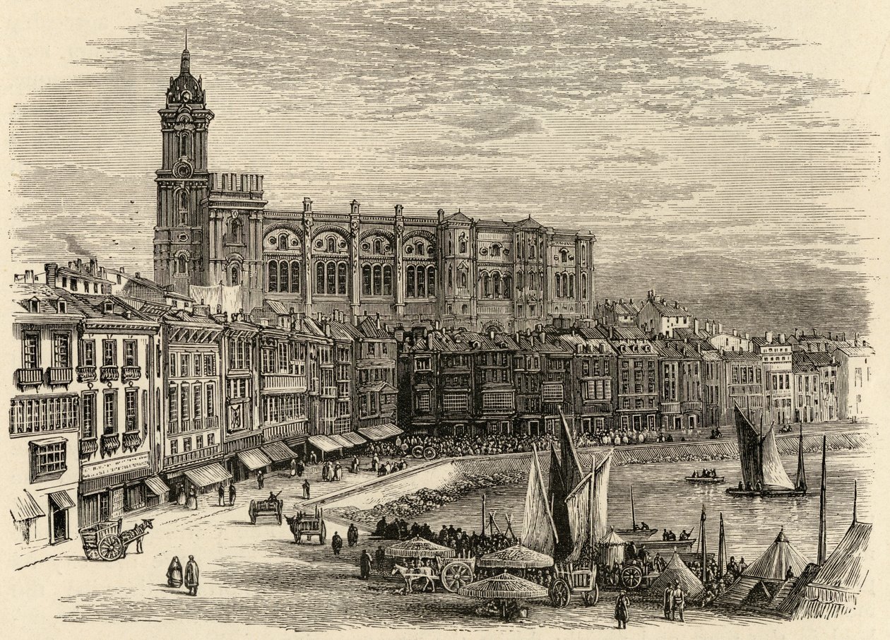 Malaga, Spanyolország, Samuel Manning tiszteletes „Spanish Pictures” című művéből, 1870-ben alkotó: English School