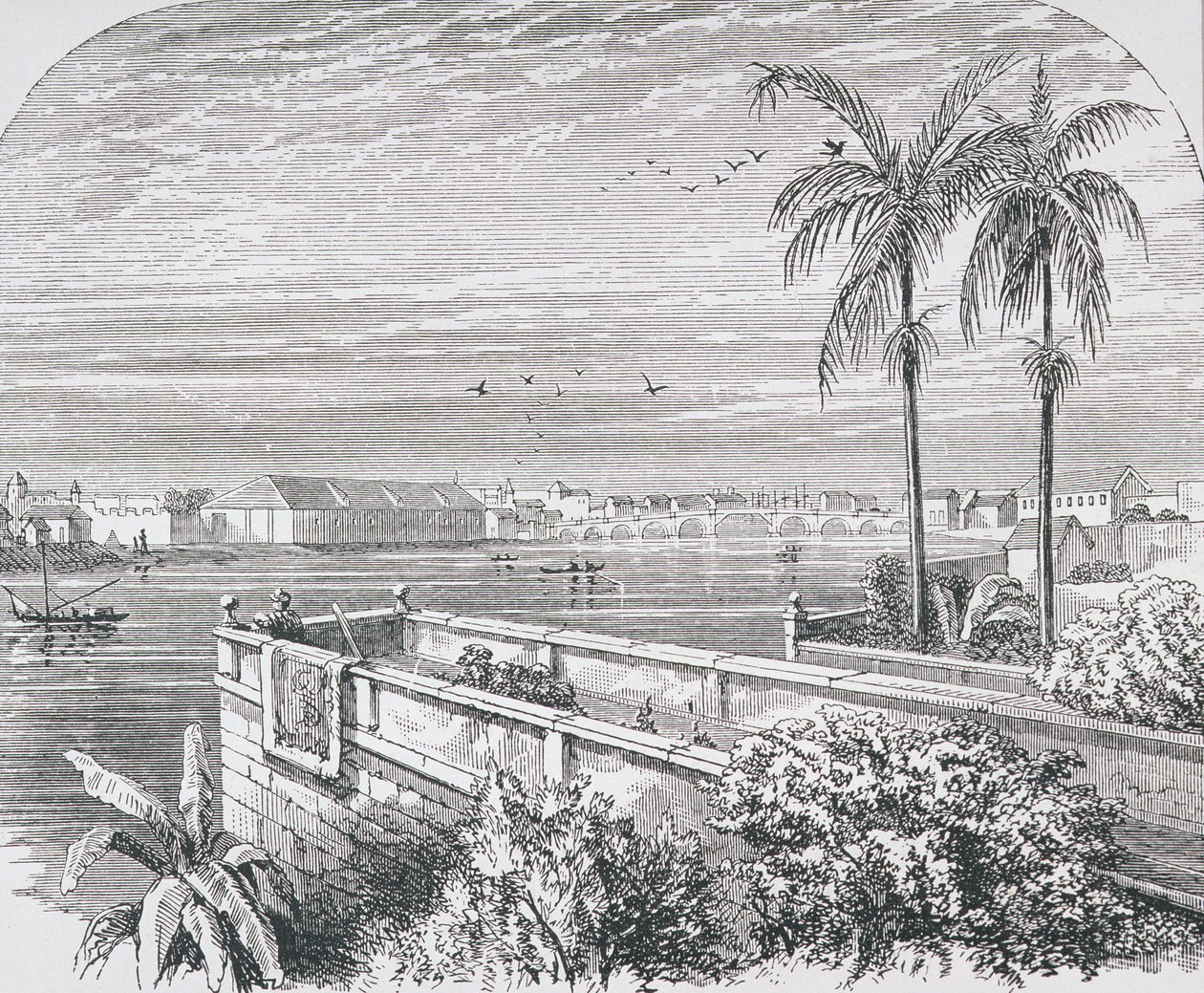 Manila, Fülöp-szigetek, Thomas Milner tiszteletes „The Gallery of Geography” című művéből, 1880 körül megjelent alkotó: English School