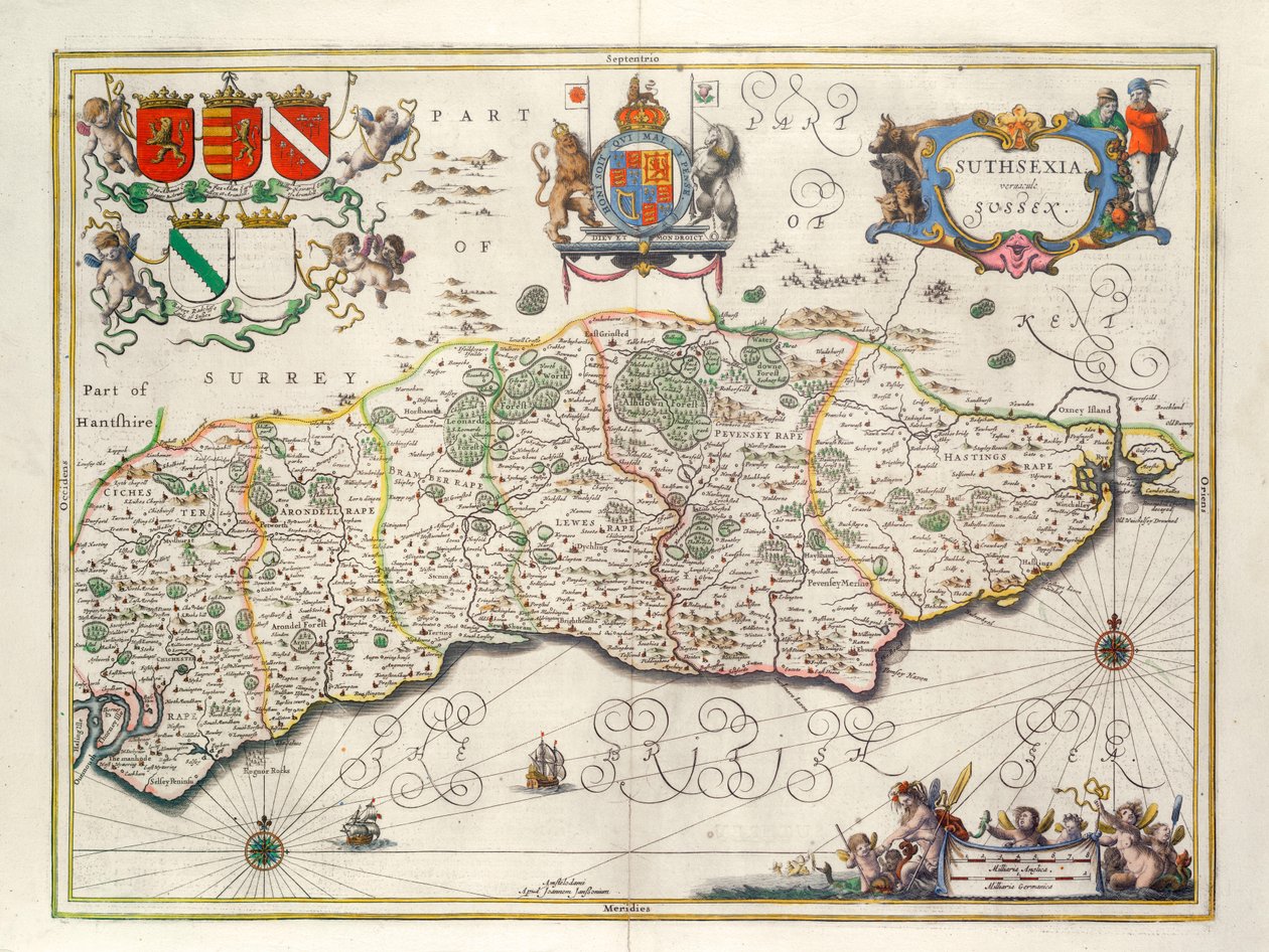 Sussex térképe alkotó: English School