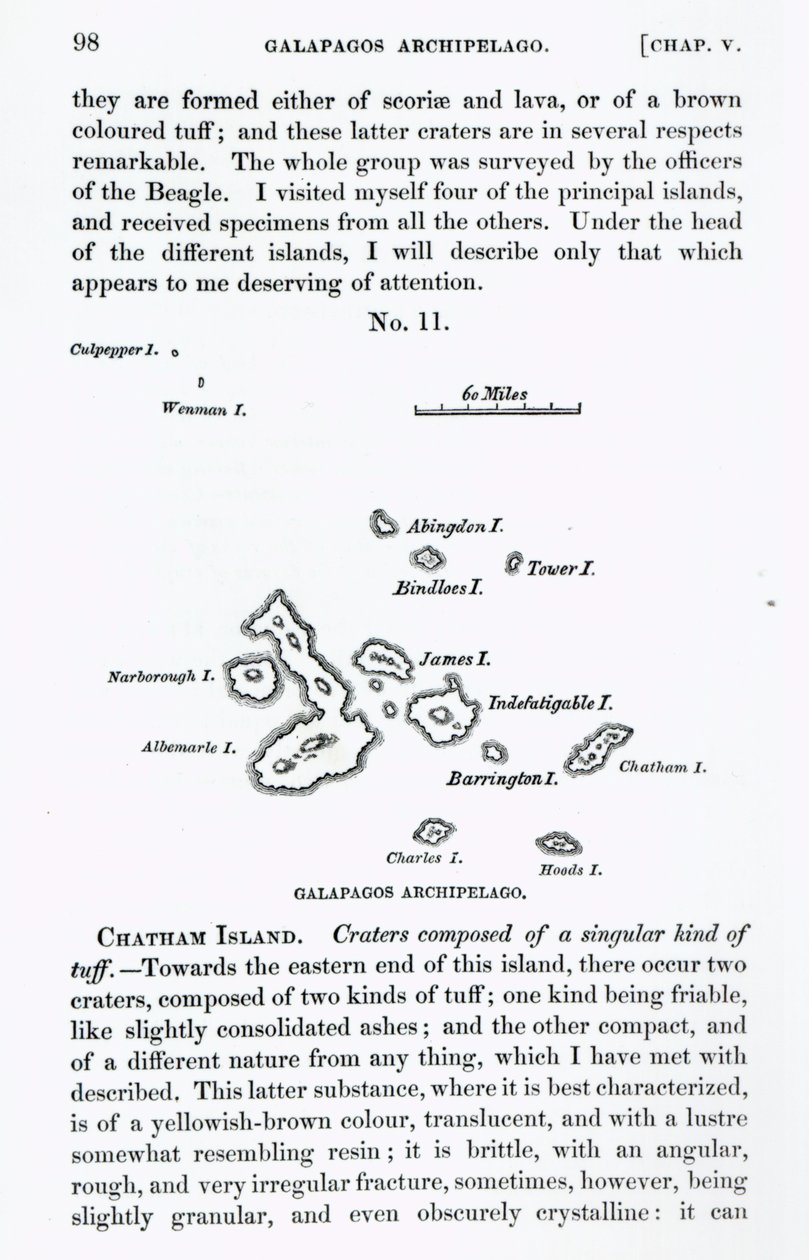 A Galápagos-szigetcsoport térképe, 1844 alkotó: English School