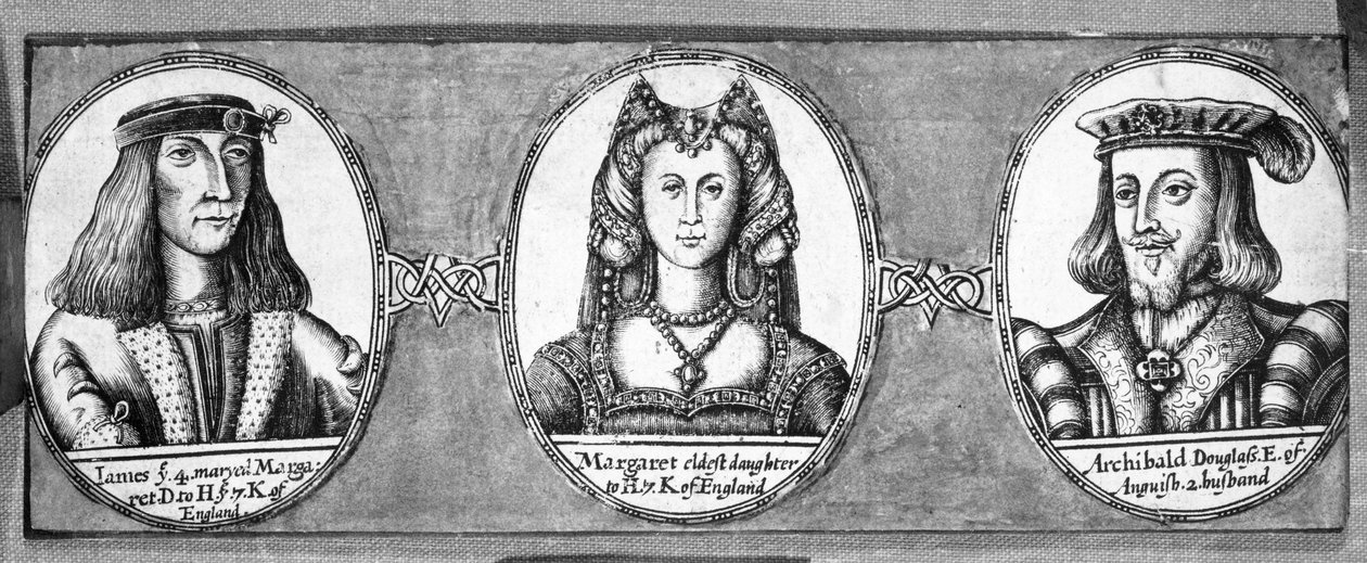 Margaret Tudor két férjével, James IV-vel és Archibald Douglasszal alkotó: English School