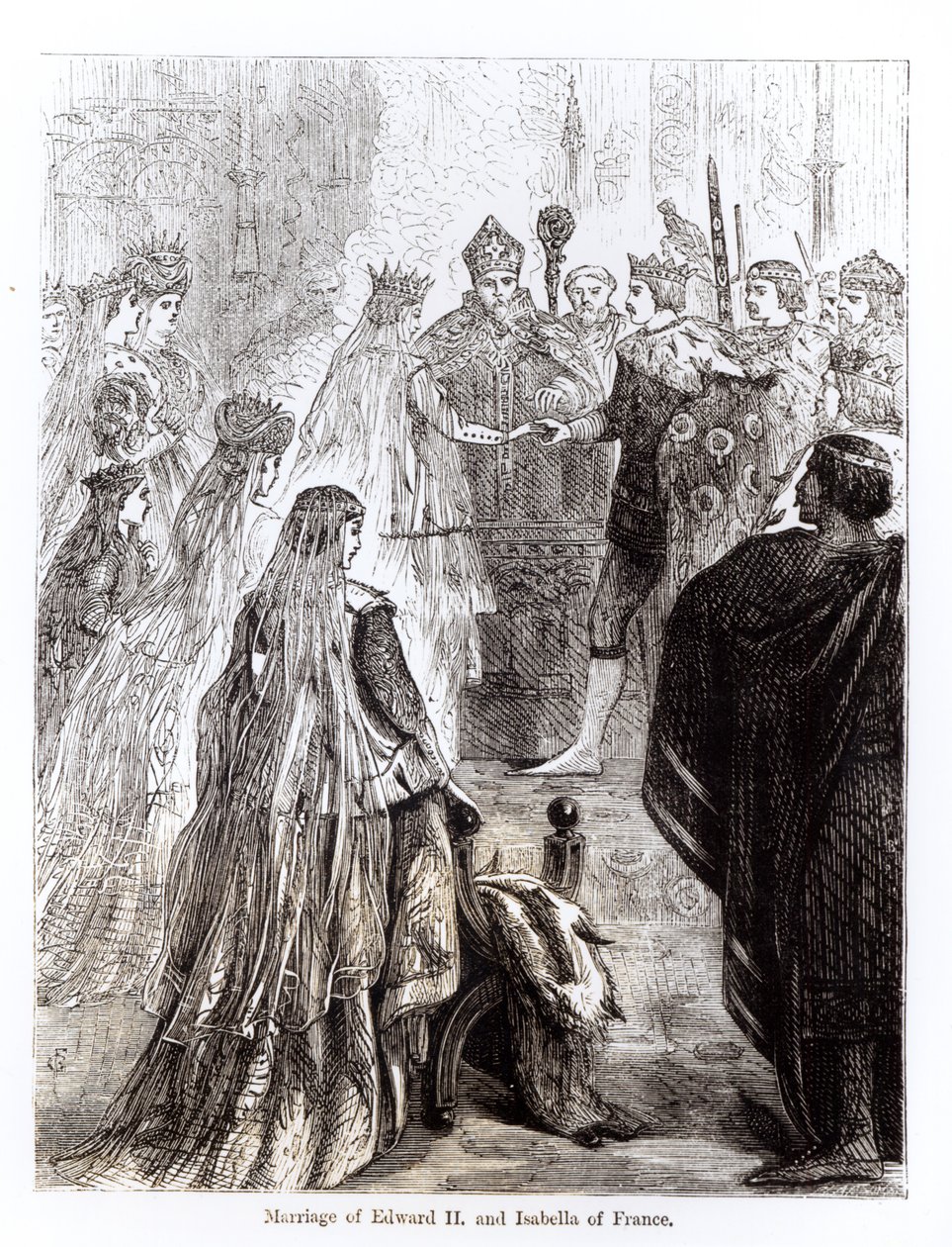 II. Edward (1284-1327) és a francia Izabella (1292-1358) házassága alkotó: English School