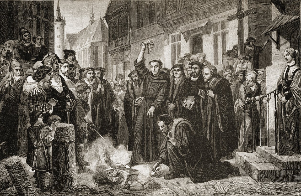 Luther Márton (1483-1556) 1520-ban elégette a pápai bullát alkotó: English School