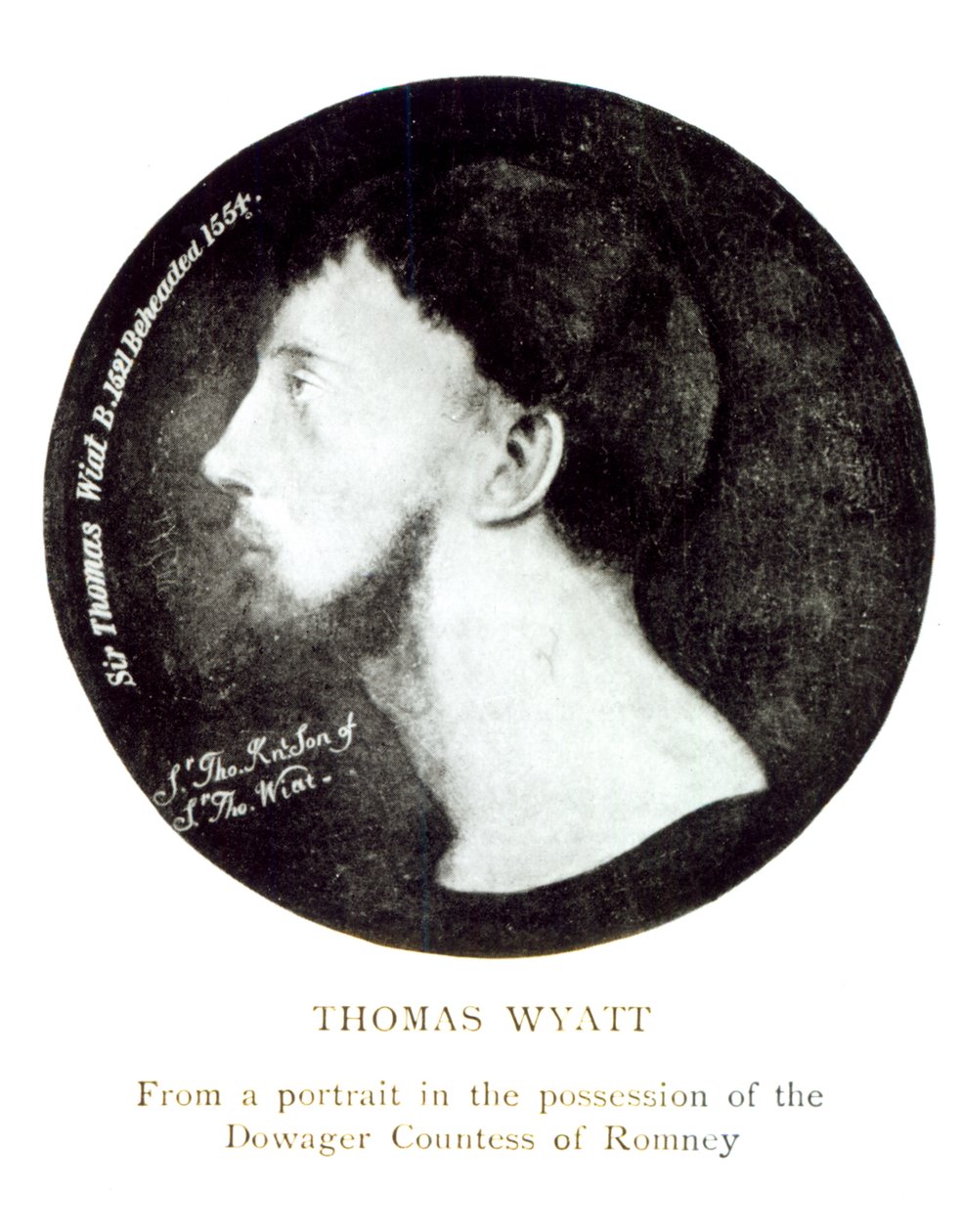 Sir Thomas Wyatt ifjabb (kb. 1521-54) medálportréja alkotó: English School