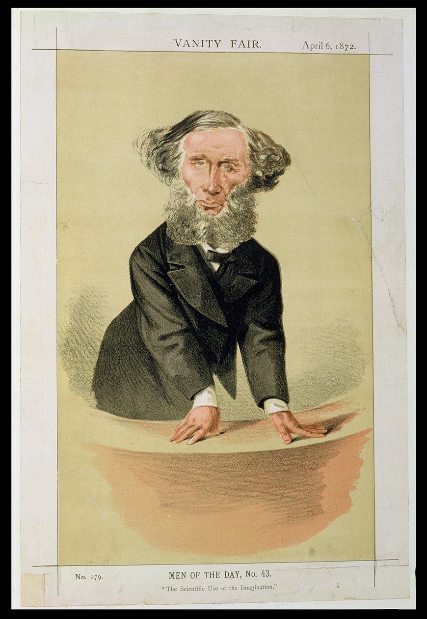 A nap emberei, 43. sz. A képzelet tudományos felhasználása, rajzfilm John Tyndall előadásáról, 1872 alkotó: English School
