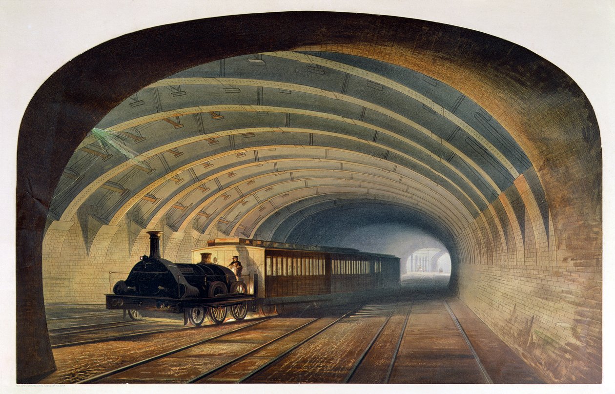 Metropolitan Railway, Praed St., Paddington, szerző: Kell Bros, 1860 (nyomtatott) alkotó: English School