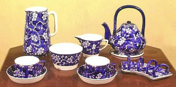 Minton tea-szervíz hozzáillő tálcalap, 1890 (kerámia) alkotó: English School