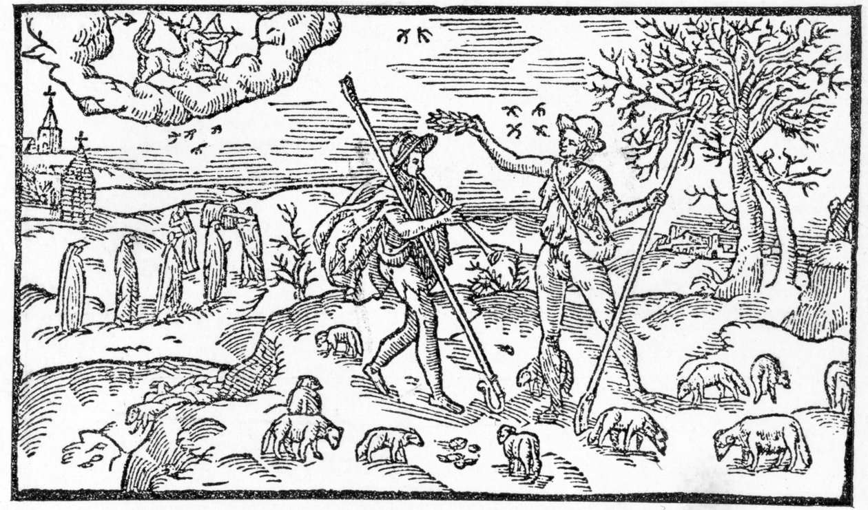 November hónap, Esmond Spenser (1552-99) „The Shepheardes-naptárából”, fakszimile az 1579-ben megjelent eredetiből alkotó: English School