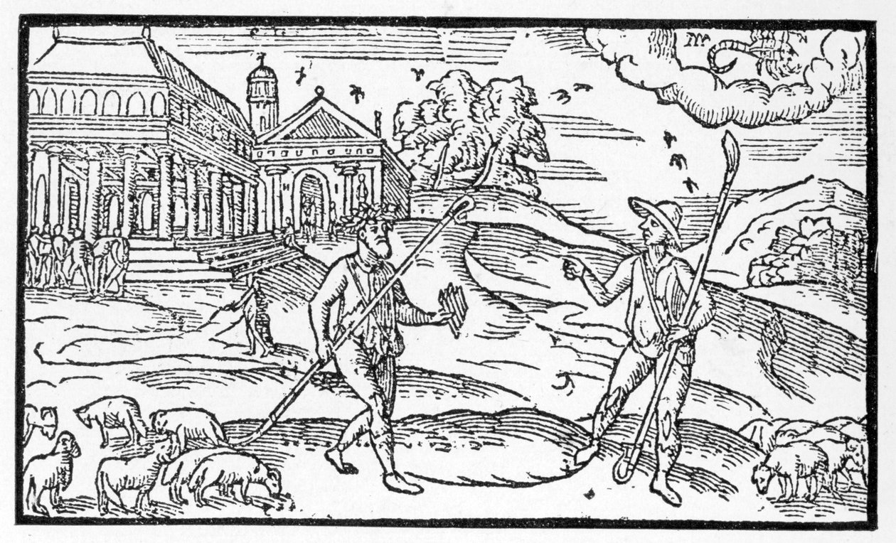 Október hónap Edmund Spenser (1552-99) „Shepheardes-naptárából”, az 1586-ban kiadott eredeti fakszimile alkotó: English School