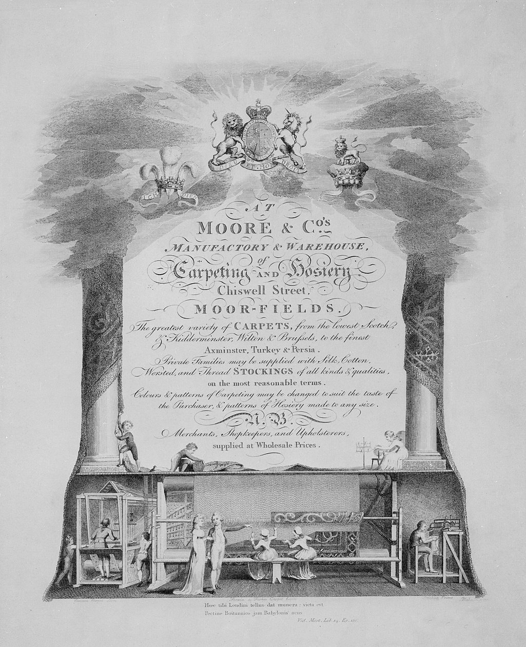 Moore és Társa. Kereskedelmi Kártya alkotó: English School