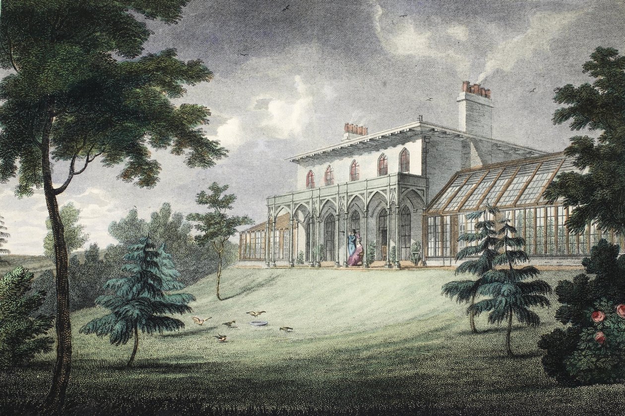 Mount Ararat, Wimbledon, pub. c. 1828 (kézzel színezett metszet) alkotó: English School