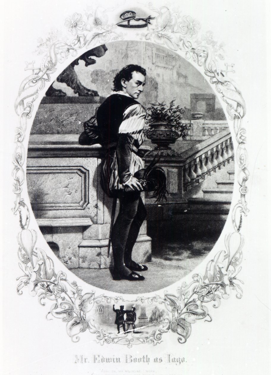 Mr. Edwin Booth mint Iago alkotó: English School