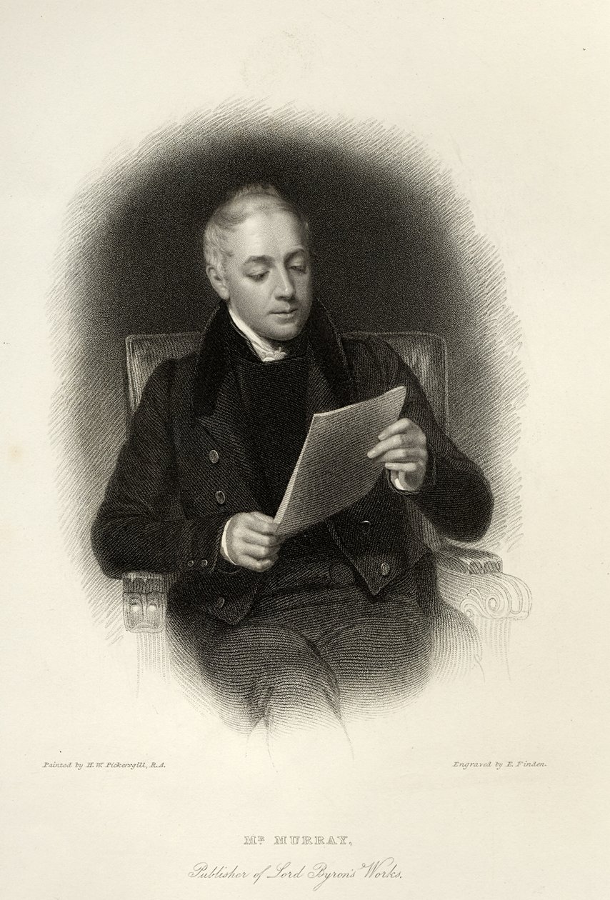 Mr. Murray, Lord Byron műveinek kiadója, vésette E. Finden, 1833 alkotó: English School